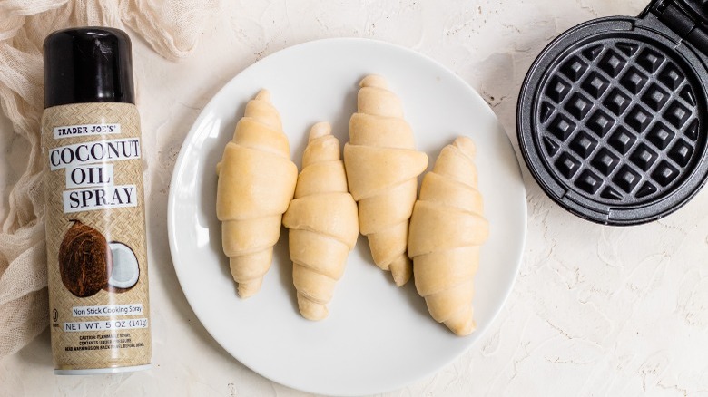 frozen croissants and cooking spray