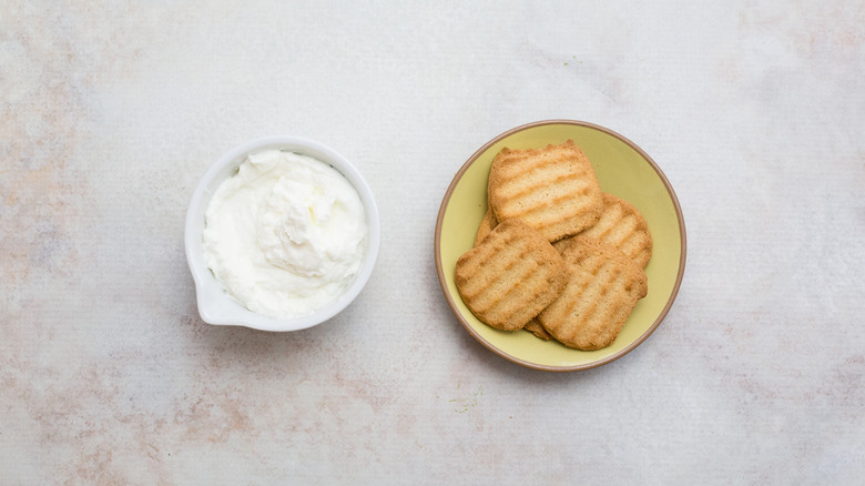 Japanese yogurt ingredients on table