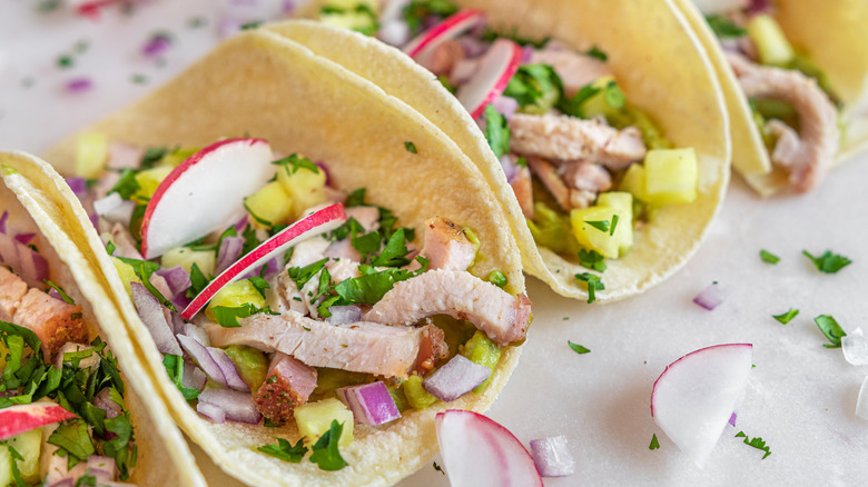 smoked pork tacos