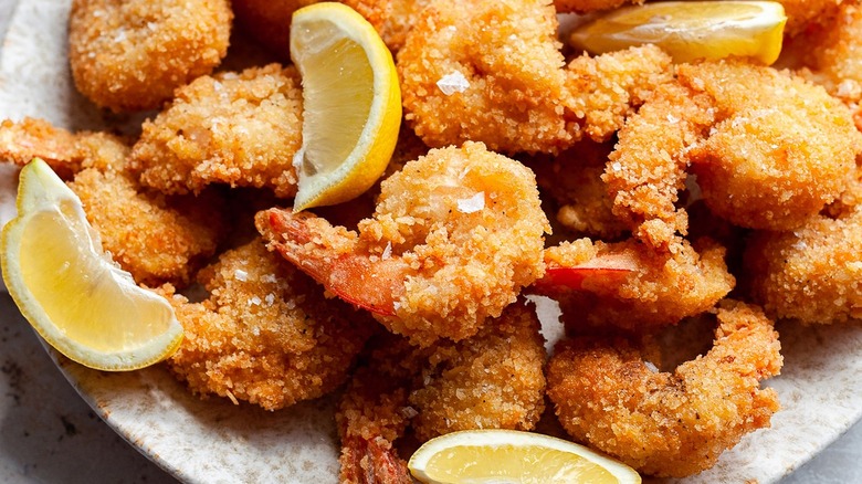 fried shrimp on plate