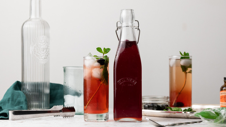 simple grenadine in glass 