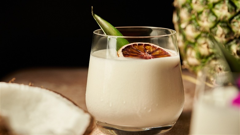 piña colada on a table