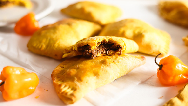 beef patties with habanero peppers