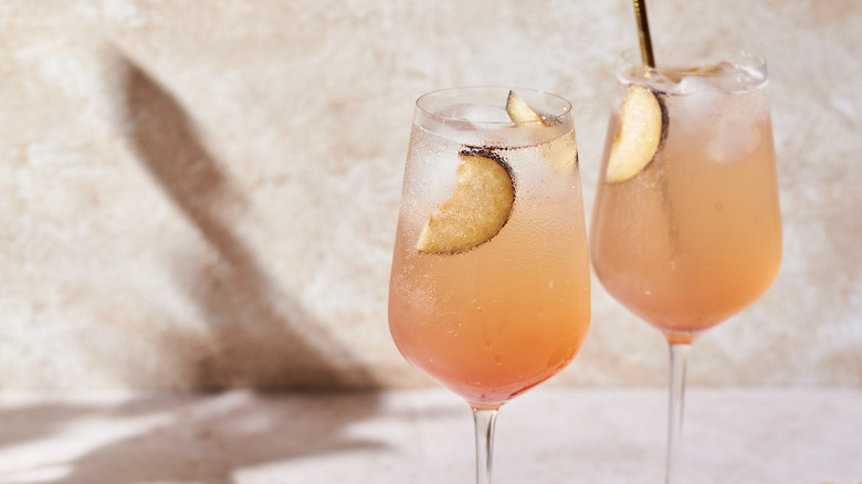 mocktail in a wine glass