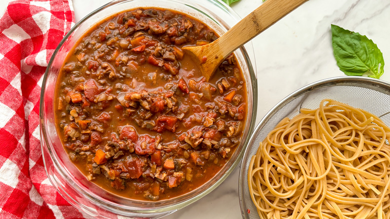 sauce and pasta