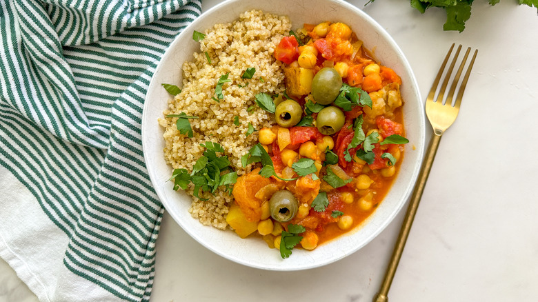 bowl of tagine with rice