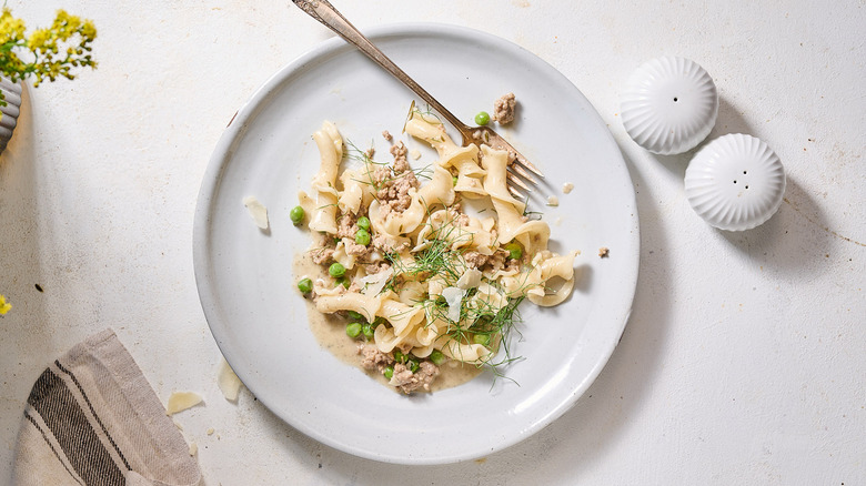 lamb bolognese on plate