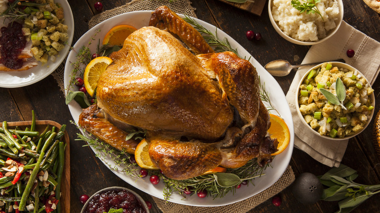 Thanksgiving turkey with sides