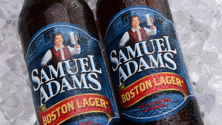 Samuel Adams beer in cups