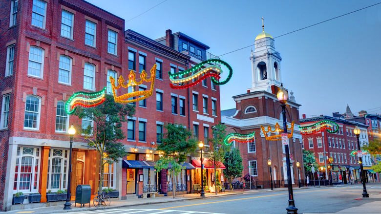 A street in the North End in Boston