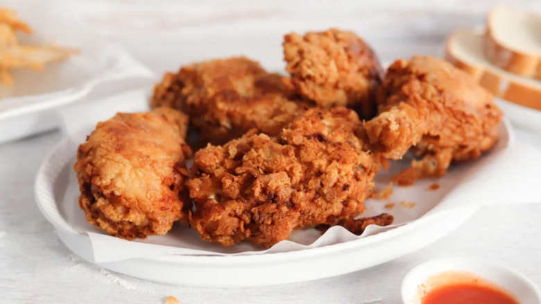 Fried chicken on a plate