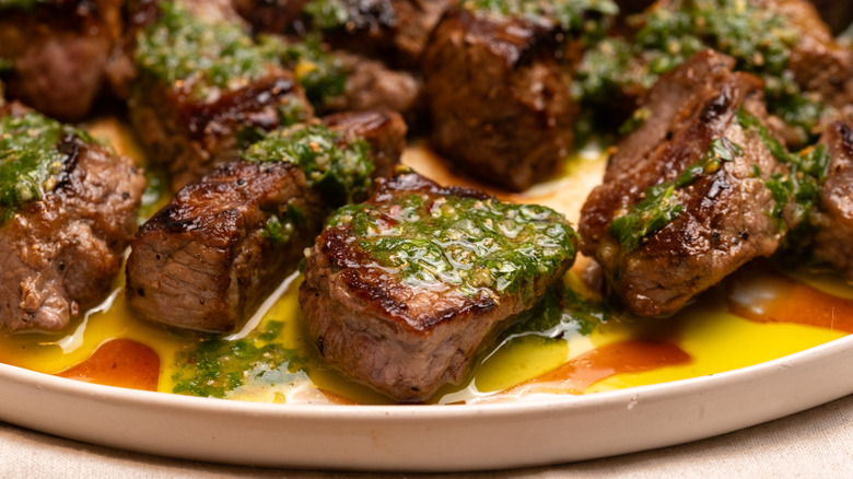 chimichurri steak bites