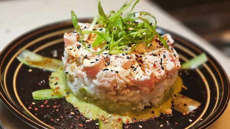 A tuna poke dish at Ten Tables