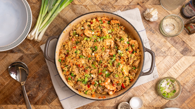 chicken and shrimp fried rice