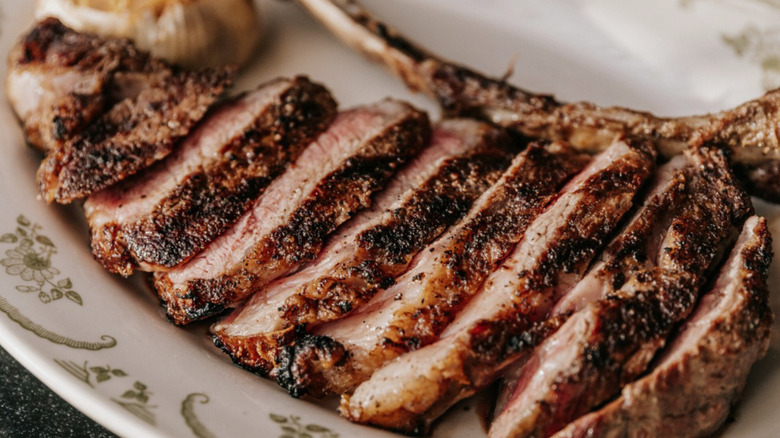 A close up of a steak at Fioretta