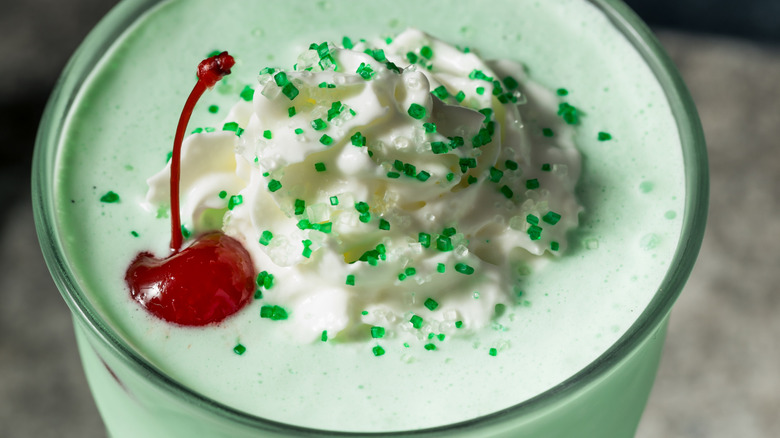 close up of green shake