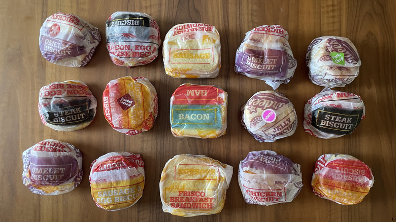 Assortment of Hardee's Breakfast Sandwiches