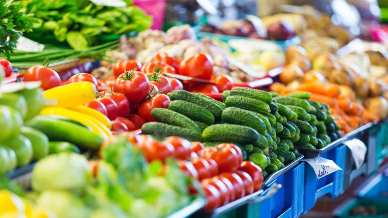 produce section of grocery store