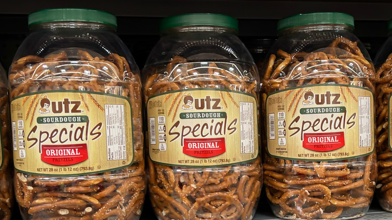 Utz pretzels on grocer shelves