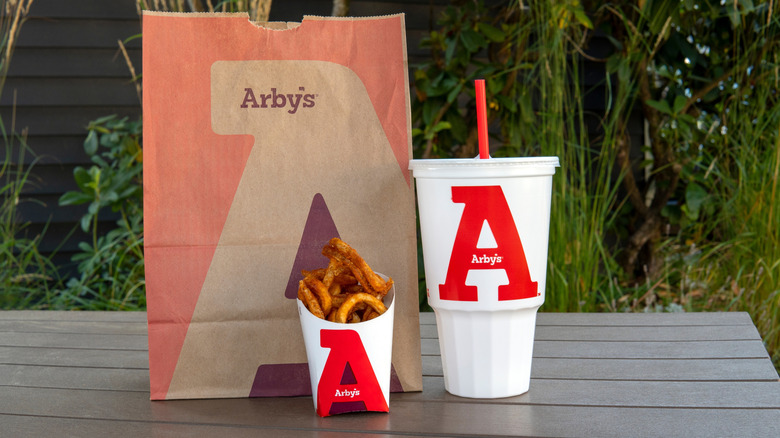 Arby's takeaway meal in branded packaging
