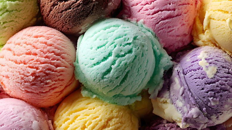 Flavorful scoops of ice cream