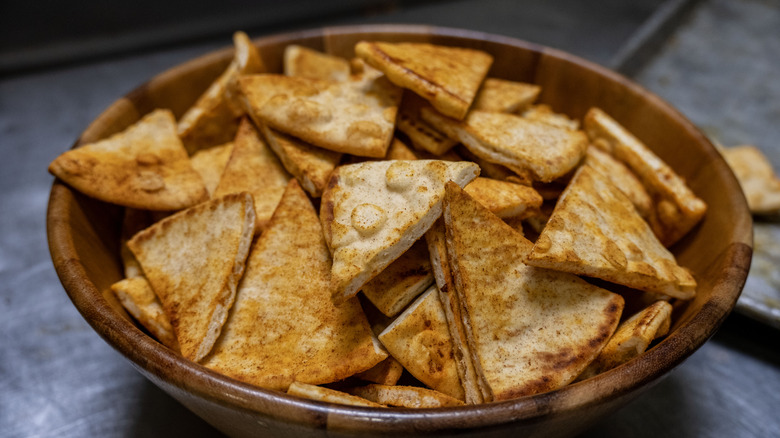 bowl of pita chips