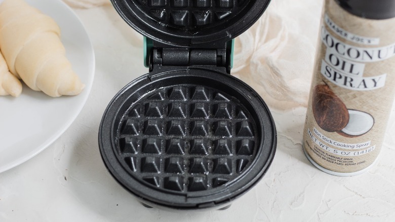 greased waffle maker