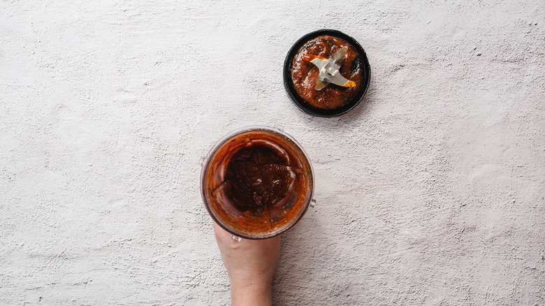 Blender with chipotle marinade