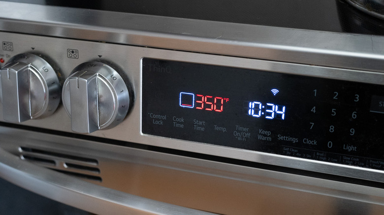 Oven set to 350 F