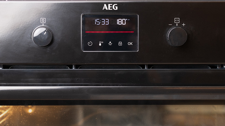 preheating an oven