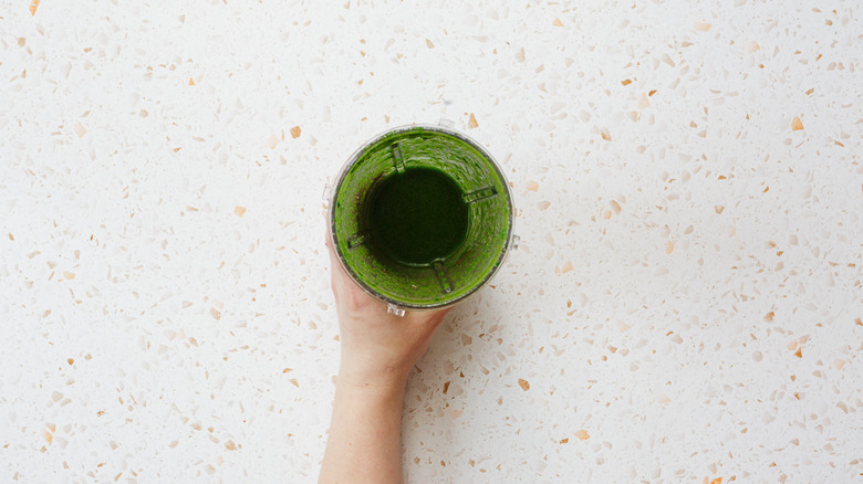 Blending basil oil