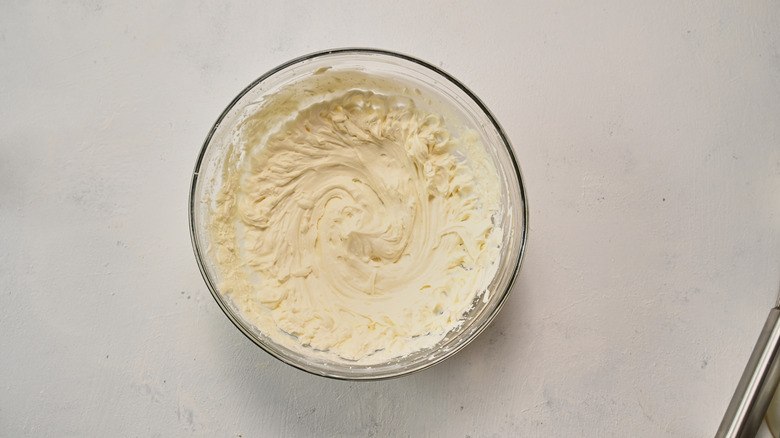 whipped cream in a bowl