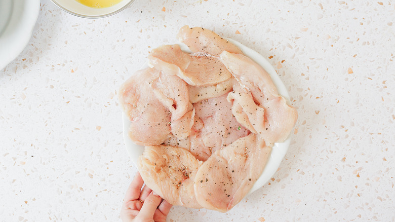 Chicken breasts with sat and pepper