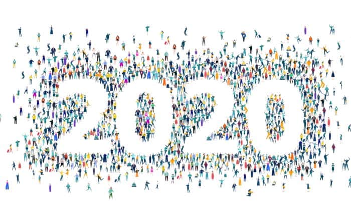 New Year 2020 concept illustration.