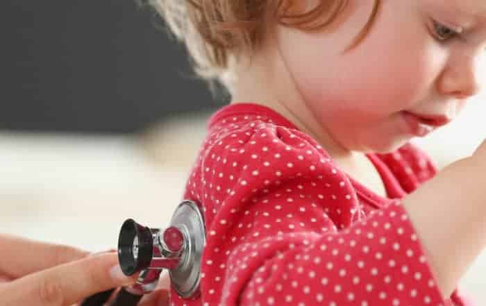 Baby at the doctor’s office during a check-up