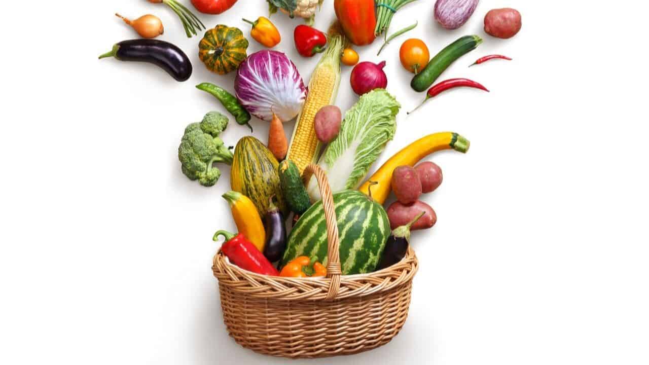 Basket full of vegetables