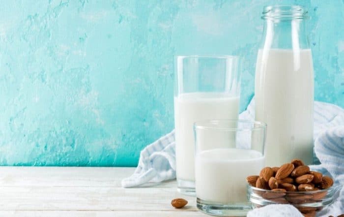 milk and almonds
