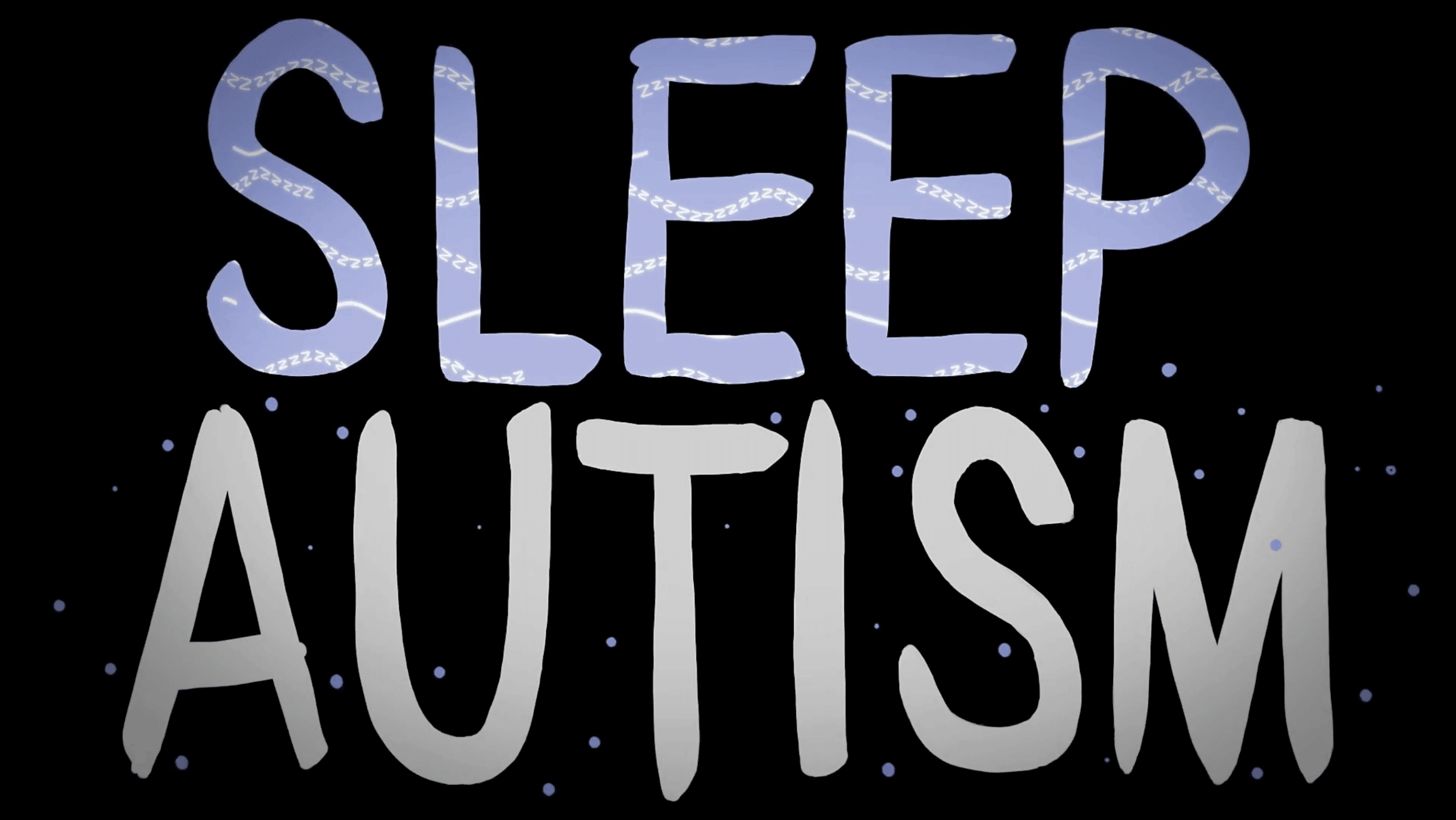 The words "Sleep Autism" displayed on a dark black background